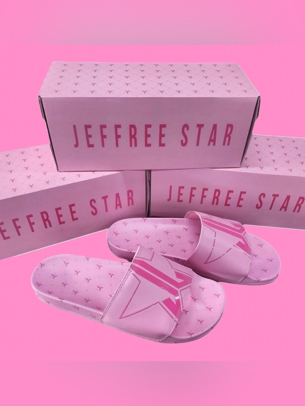 NWT NIB JEFFREE STAR ICON UNISEX SLIDES Men’s 11 Women’s 13 Spring Into Summer
